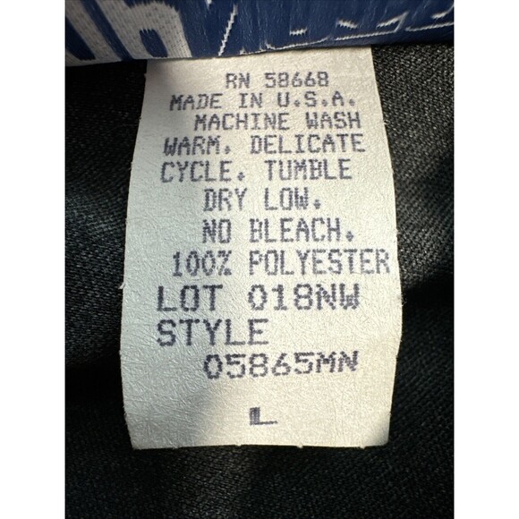 Vintage Top Notch Tunic Sz L Button Down Black Floral Made In USA - Picture 6 of 6